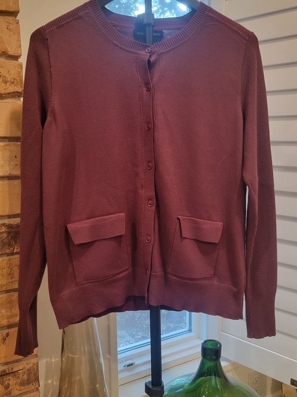 Banana Republic Women's Plum Button-Front Cardigan